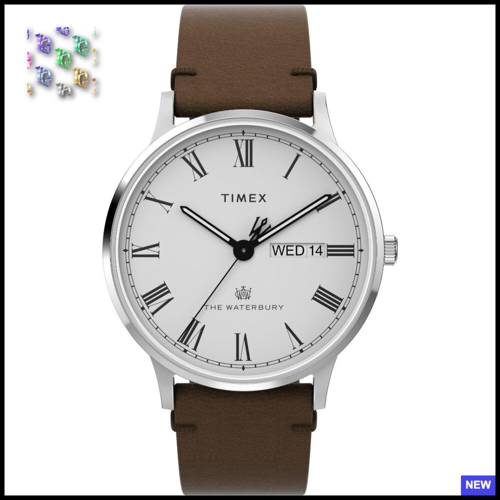 Classic Analog Watch Stainless Steel Case Leather Strap Retro Elegant Minimal